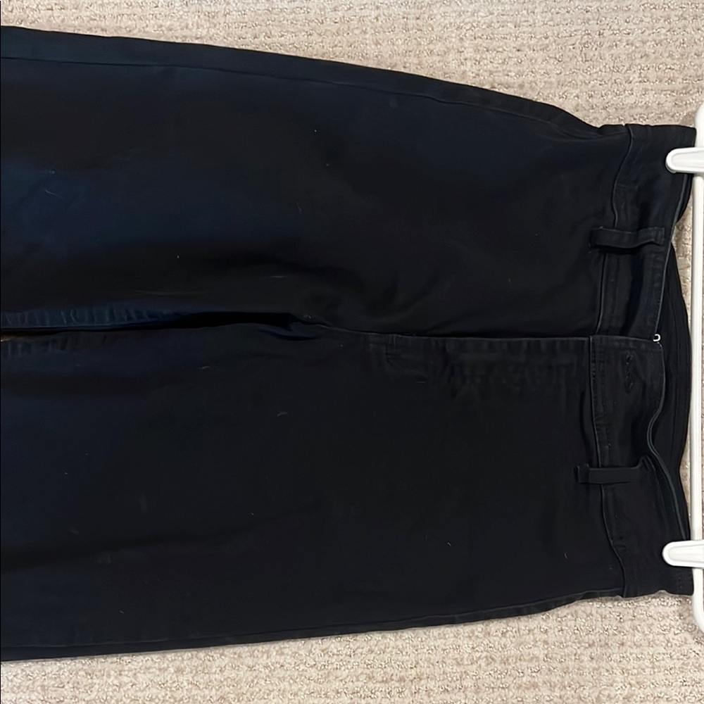 Black wide leg denim